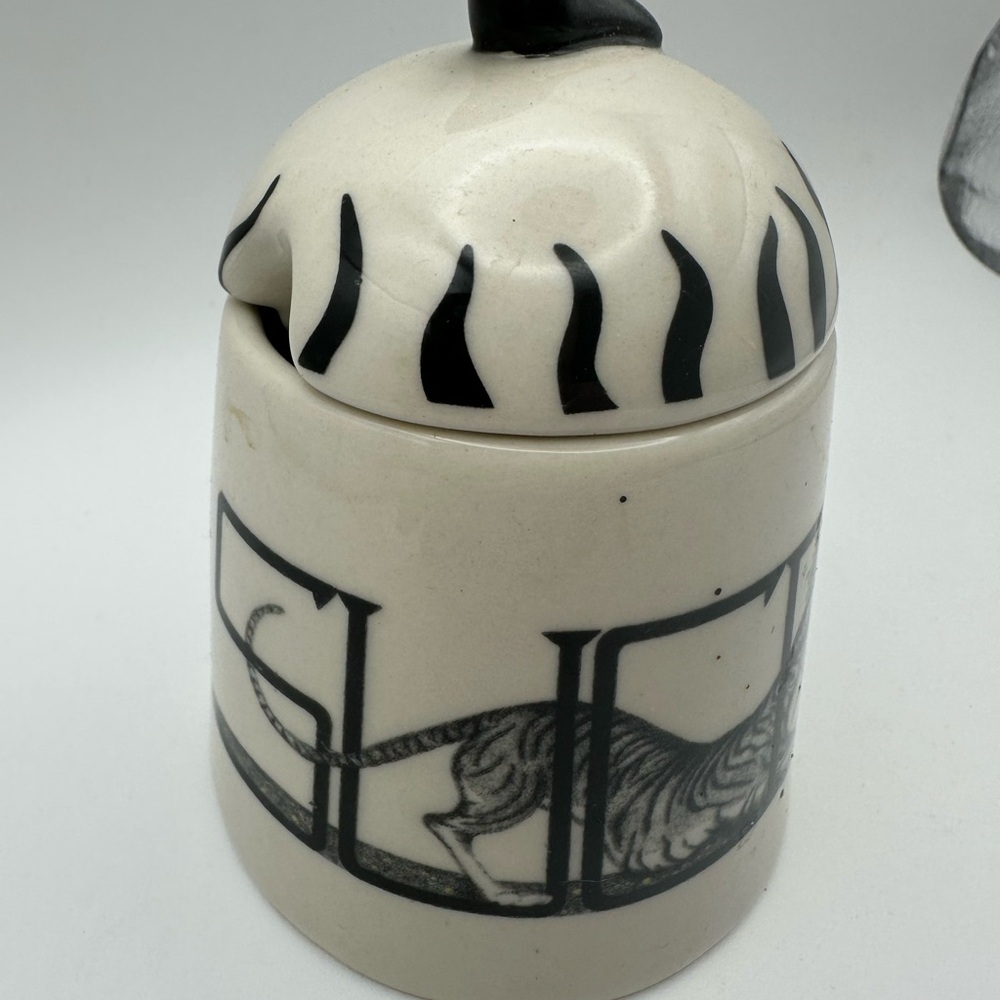 Anthropologie Zebra Ceramic Sugar Jar - Picture 4 of 15